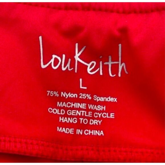LOU KEITH Skort Large Red A-Line Mini Flat Front Tennis Pickleball Activewear - Picture 4 of 8
